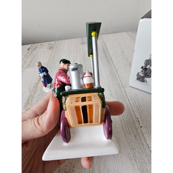 Dept 56 54870 Starbucks coffee cart new snow village people shopping vendor vint - Picture 12 of 15